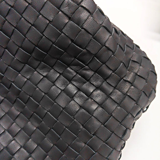 Bottega Veneta Cesta Shopper Tote Intrecciato Black Leather Large 50cm