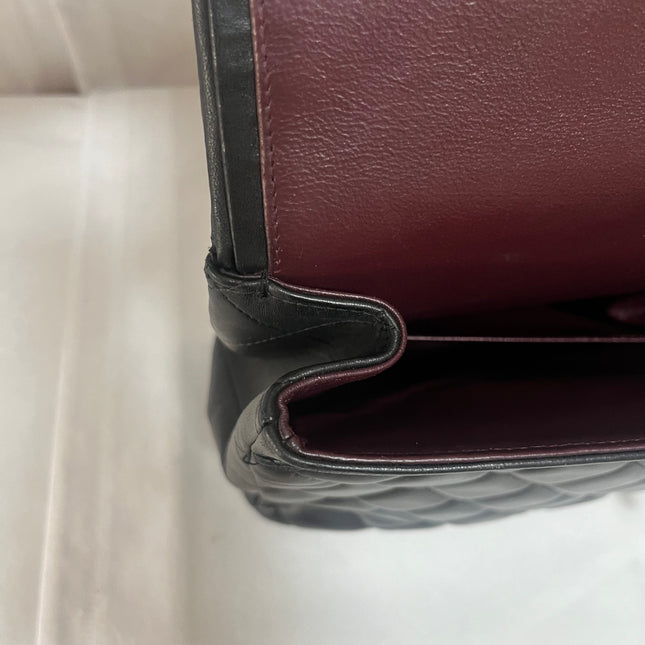 Chanel Classic Flap Maxi 2011 Black Lambskin Leather Double Flap with Gold Hardware