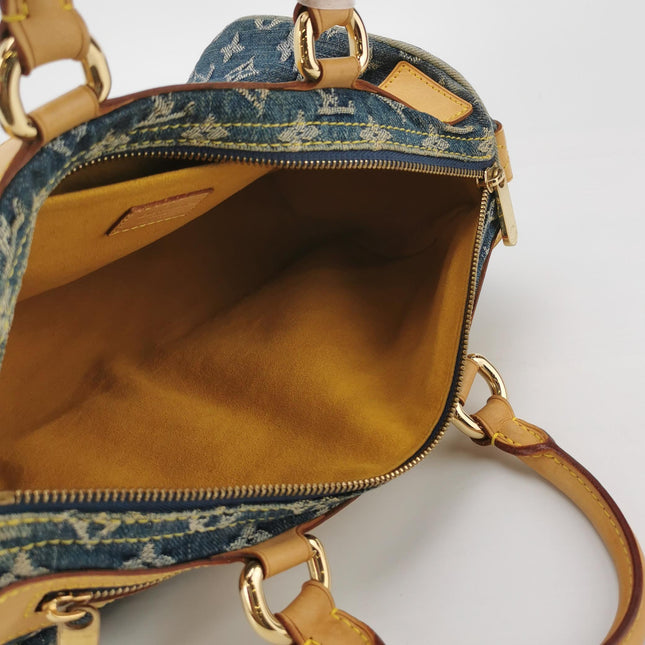 Louis Vuitton Blue Denim Neo Speedy Boston Bag