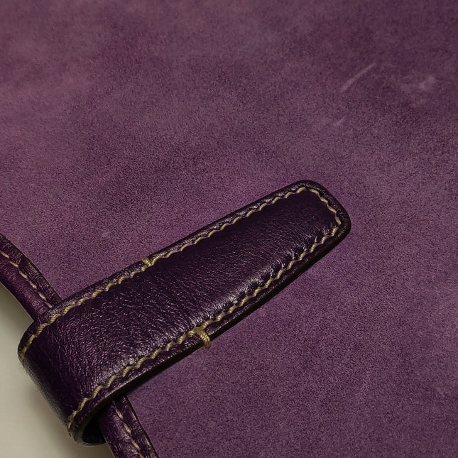 Gucci Jackie Vintage Large Purple Suede Leather Ringlets Decoration