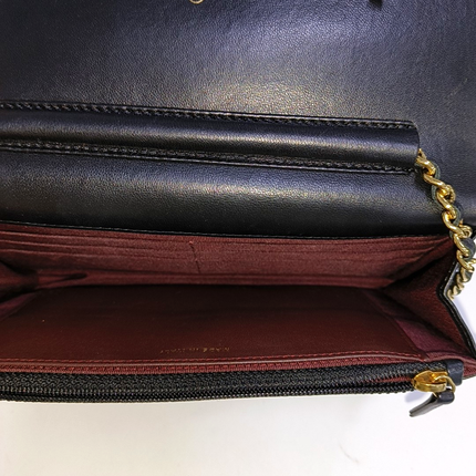 Chanel Wallet on Chain Classic Flap Black Lambskin Leather Gold Hardware