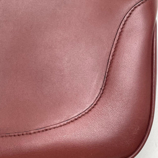 Gucci Jackie Vintage Medium Burgundy Leather Silver Hardware