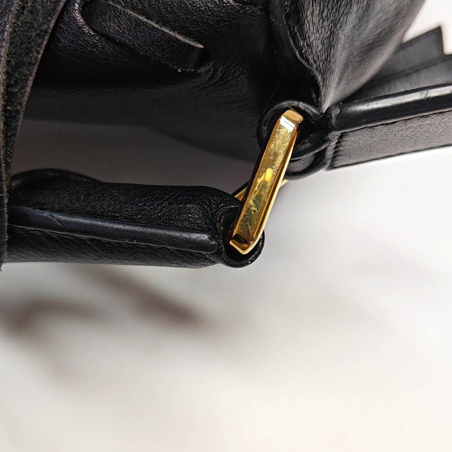 Loewe Puzzle Medium Black Whipstitch Leather Crossbody Bag