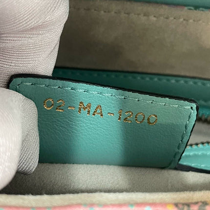 Sold Dior In Lights Saddle Medium Multicolor Beads and Calfskin Leather Shoulder Bag