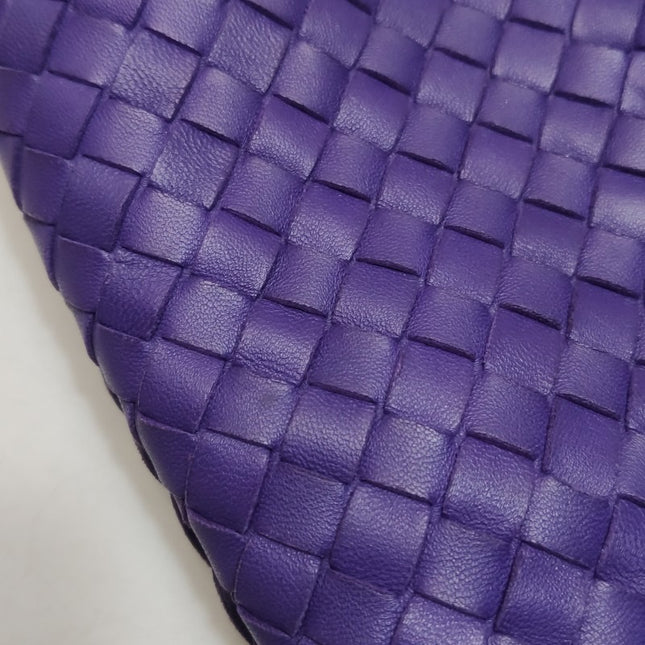 Sold Bottega Veneta Veneta Hobo Medium Purple Intrecciato Leather Bag