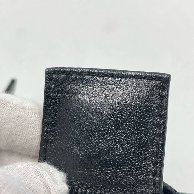 FENDI Baguette Vintage Black Cloth Silver Hardware