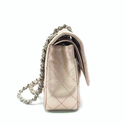 Chanel Classic Flap Medium 2016 Pink Metallic Pixel Effect Calfskin Leather