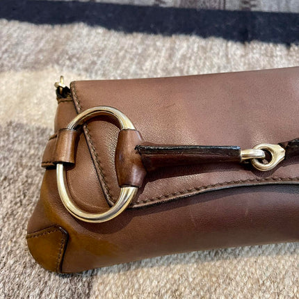 Gucci Horsebit 1955 Small Coffee Brown Leather Shoulder Bag