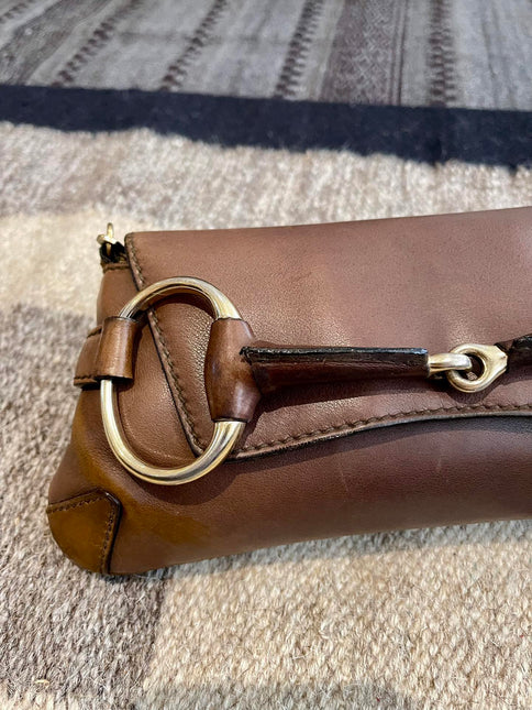 Gucci Horsebit 1955 Small Coffee Brown Leather Shoulder Bag