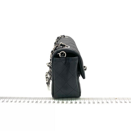 Chanel Classic Flap Mini Black Caviar Silver Hardware 2017-18