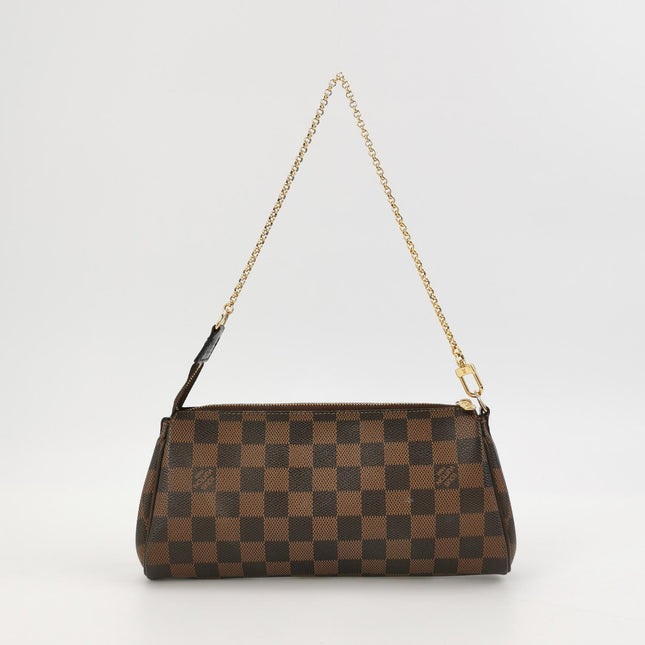 Louis Vuitton Eva Brown Damier Ebene Monogram Shoulder Bag with Strap