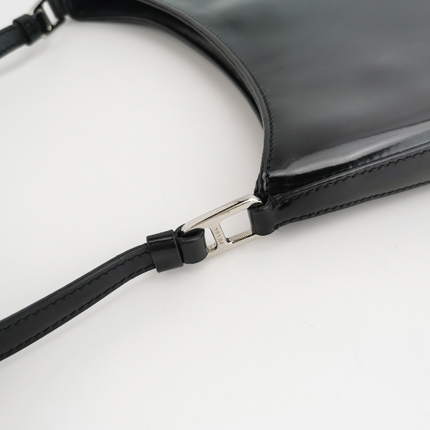 Sold Prada Cleo Black Smooth Leather Shoulder Bag