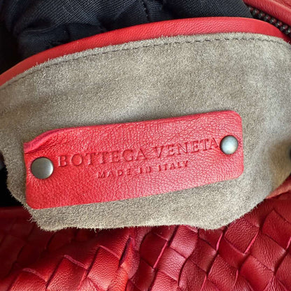 Bottega Veneta Veneta Hobo Medium Red Intrecciato Leather Bag 47cm