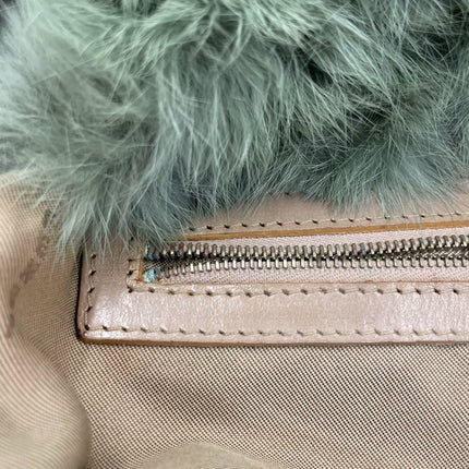 Fendi Mini Mamma Baguette Green Faux Fur