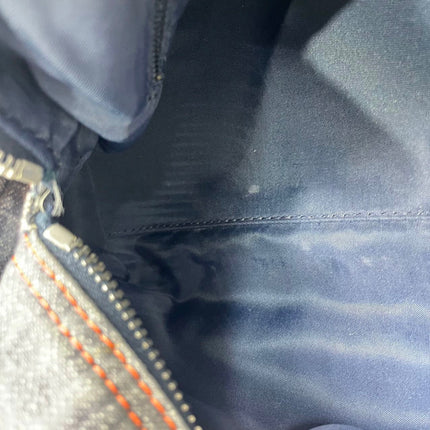 Dior Flight Medium Black Oblique Monogram Orange Strap Shoulder Bag