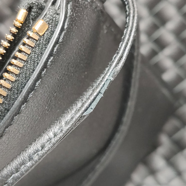 Bottega Veneta Reissued Cabat Intreccio Leather Tote Bag Black 40cm