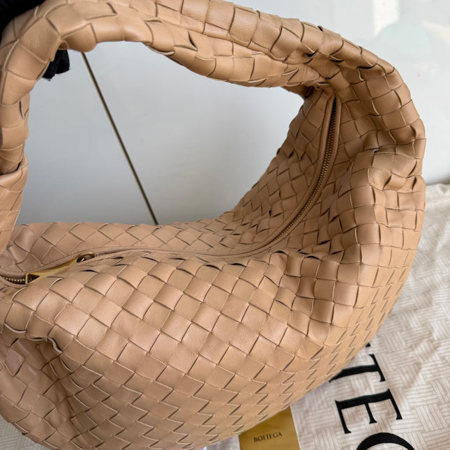 Bottega Veneta Jodie Small Lambskin Leather Beige Oats 36cm