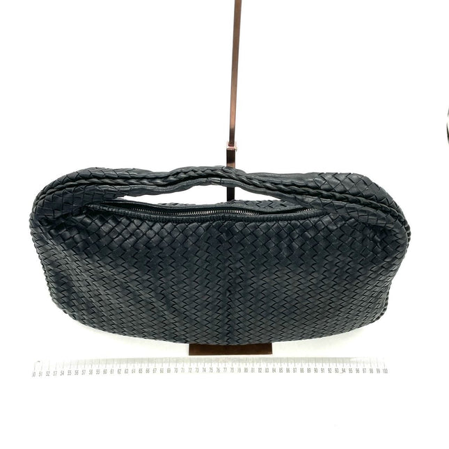 Sold Bottega Veneta Intrecciato Hobo Bag Large Black Lambskin leather