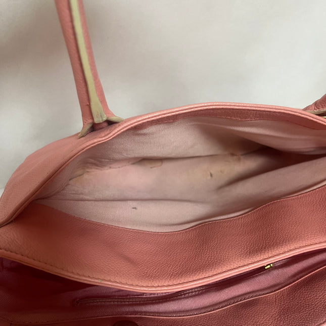 Chanel Cerf Executive Medium Pink Leather Handbag 35cm
