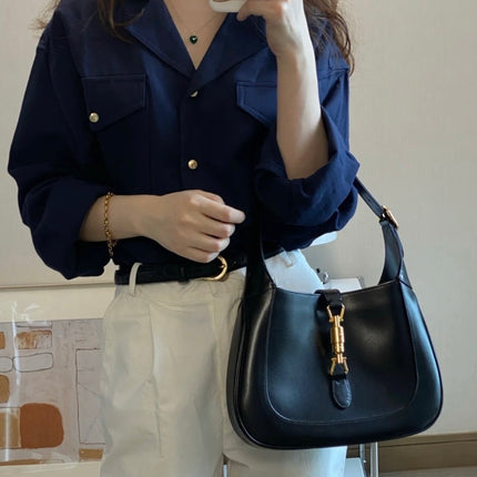 Gucci Jackie 1961 Black Leather Bag Small No Strap