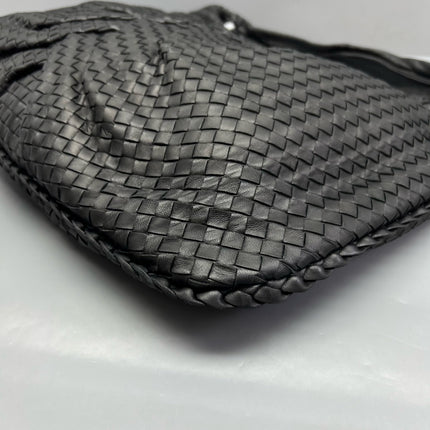 Bottega Veneta Veneta Hobo Maxi Black Leather Pleated 50cm