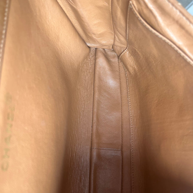 Sold Chanel Double Sided Classic Flap Caramel Leather Handbag