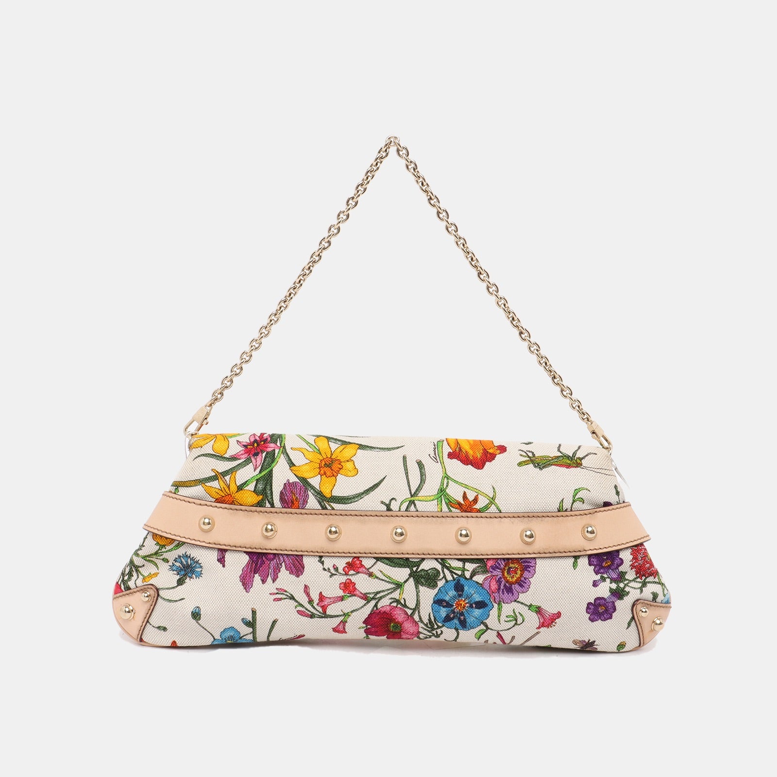 Shoulder Bag Gucci Clutch With Flowers Gucci Horsebit 1955 Chain