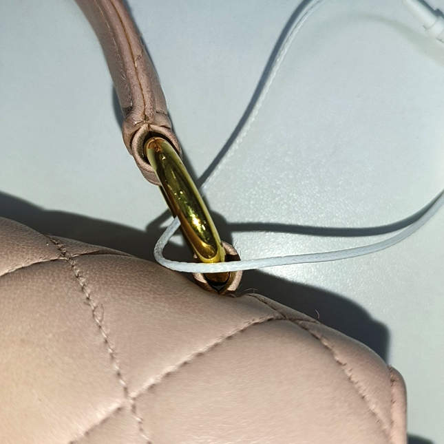 Chanel Vintage Top Handle Trendy CC Kelly Flap Bag Pink Cannage Lambskin Leather 24k Gold Plated Hardware