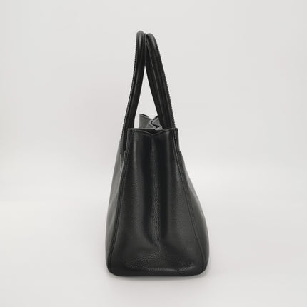 Chanel Cerf Executive East West Black Caviar Leather Handbag