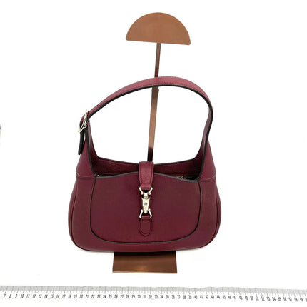 Gucci Jackie 1961 Small Burgundy Grained Leather Shoulder Bag