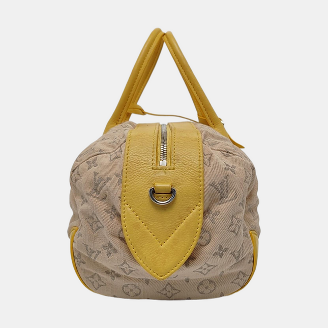 Louis Vuitton Neo Papillon Revelation GM Beige and Canvas Yellow Leather with Strap