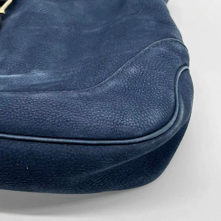 Gucci Jackie 1961 Medium Navy Suede Leather Bag