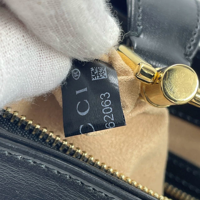 Sold Gucci Jackie 1961 Black Leather Bag with Adjustable Strap Never Worn