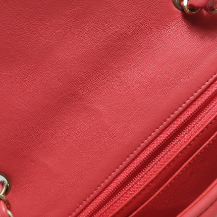 Chanel Classic Flap Mini 2019 Red Lambskin Leather Gold Hardware