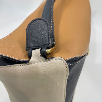 Loewe Puzzle Medium Tricolor Black Yellow Calfskin leather bag