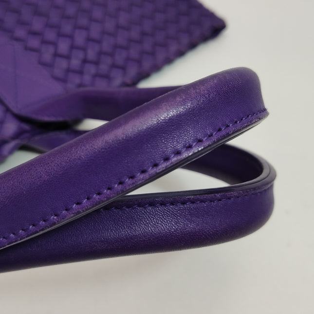 Bottega Veneta Cabat Large Intreccio Leather Tote Bag Purple with Pouch 40cm