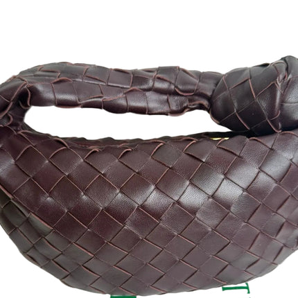 Bottega Veneta Jodie Mini Dark Burgundy Wine Leather-Luxbags