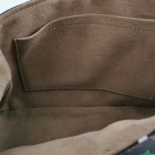 Louis Vuitton x Takashi Murakami Sologne Messenger Crossbody Bag Black Multicolor