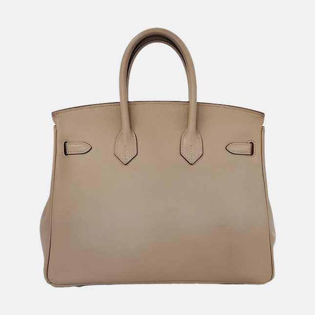 Hermes Birkin 25 Trech Grey Swift Leather Palladium Hardware 2016