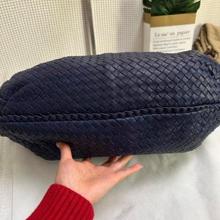 Bottega Veneta Belly Hobo Intrecciato Leather Navy Large 45
