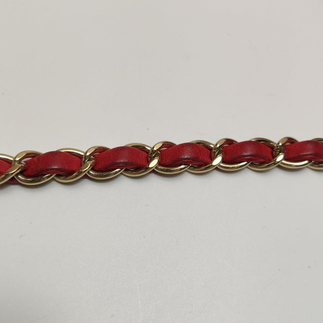 Chanel Classic Flap Mini Square Red Lambskin Leather Gold Hardware