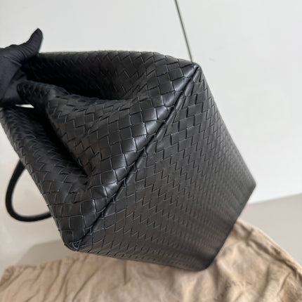 Bottega Veneta Roma Large Intrecciato Nappa Leather Black 35cm