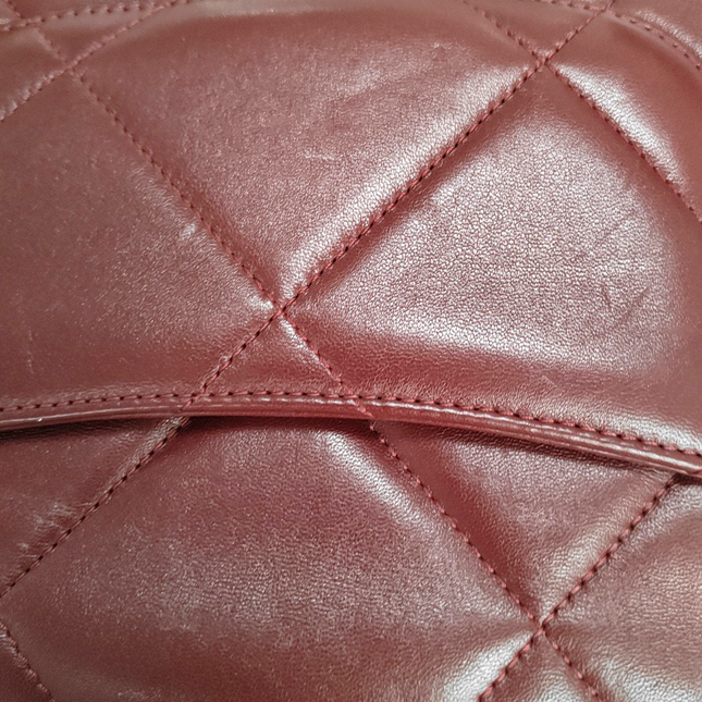 Sold Chanel Trendy CC Flap Crossbody Bag Medium Lambskin Leather Burgundy, 2019