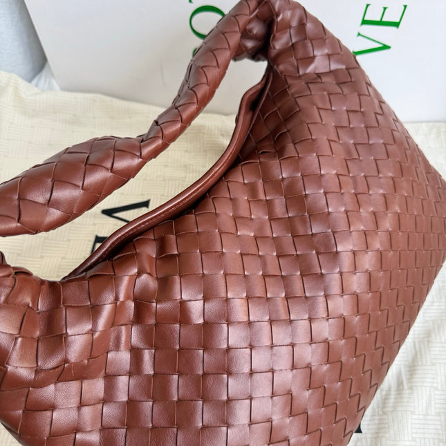 Bottega Veneta Hop Hobo Medium Leather Brick Red 46cm