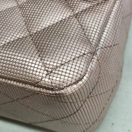 Chanel Classic Flap Medium 2016 Pink Metallic Pixel Effect Calfskin Leather