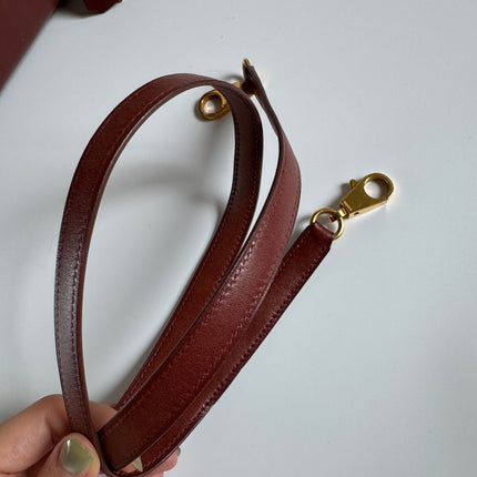 Hermes Kelly 35 Vintage Brown Box Calfskin Leather Gold Hardware 1995 With Strap Lock Key n Clochette