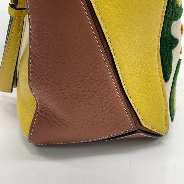 Loewe x William De Morgan Puzzle Small Embroidered Brown Yellow Multicolor