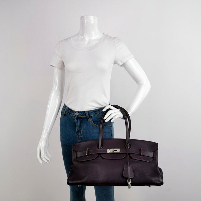Hermes Shoulder Birkin 42 Togo Leather 59 Raisin Purple Palladium Hardware 2006