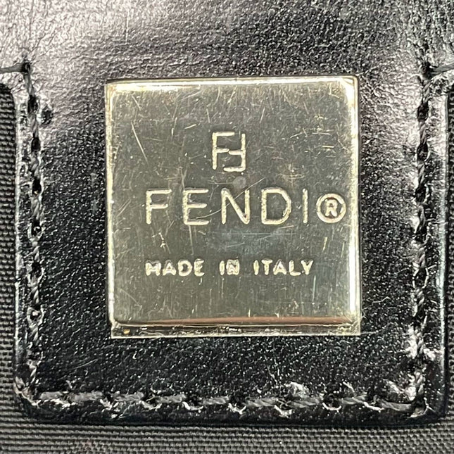Fendi Baguette Vintage Black Glitter Beads Shoulder Bag