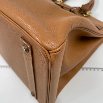 Hermes Birkin 40 Gold TC Clemence Leather Gold Hardware 1994